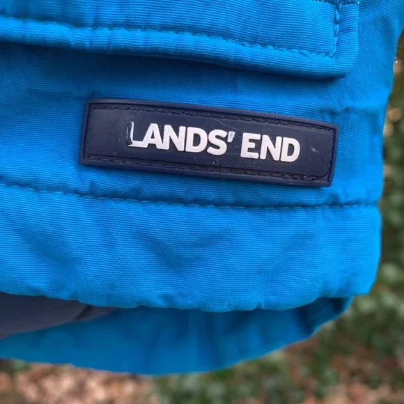 Lands' End Blue & Gray Boys Squall Collection Insulated Waterproof Winter Jacket